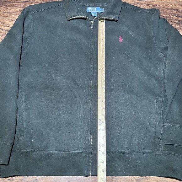 Polo Ralph Lauren Full Zip Sweater Jacket Black Red Men’s Size XXL - Picture 5 of 8